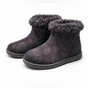 Cat & Jack Girls Size 9 Black Faux Fur styling Boots